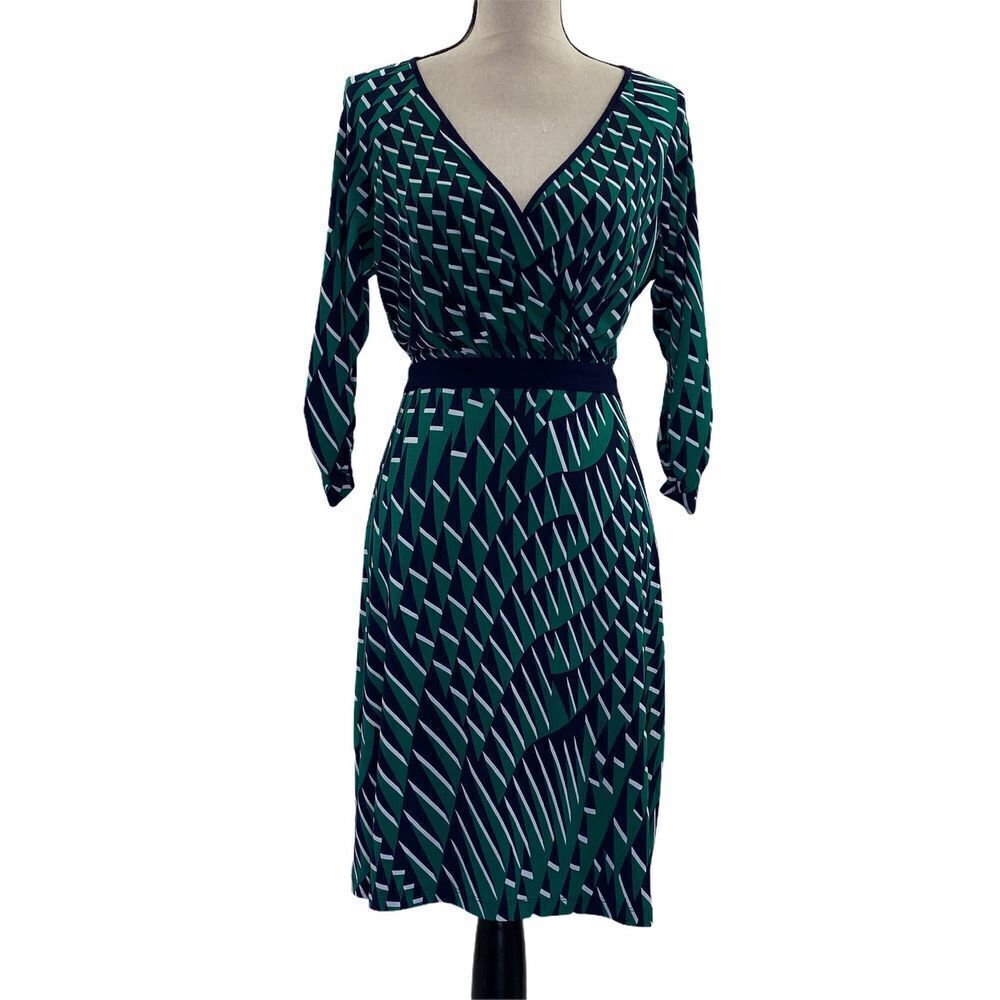 LAUNDRY by Design Green Midi Long Sleeve Dress 10